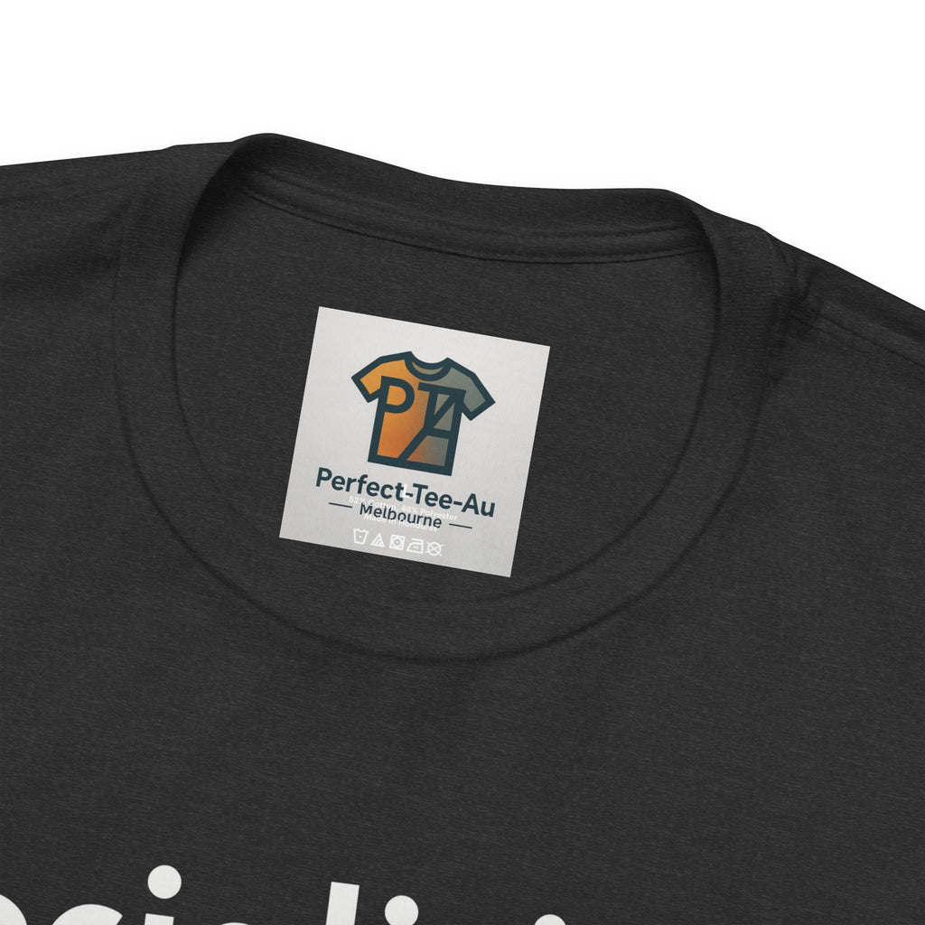 Socialising For Chocolate T-Shirt | Funny Easter Tee | Aussie Humour Graphic Shirt | Chocolate Lover Gift | Deadpan Statement Tee