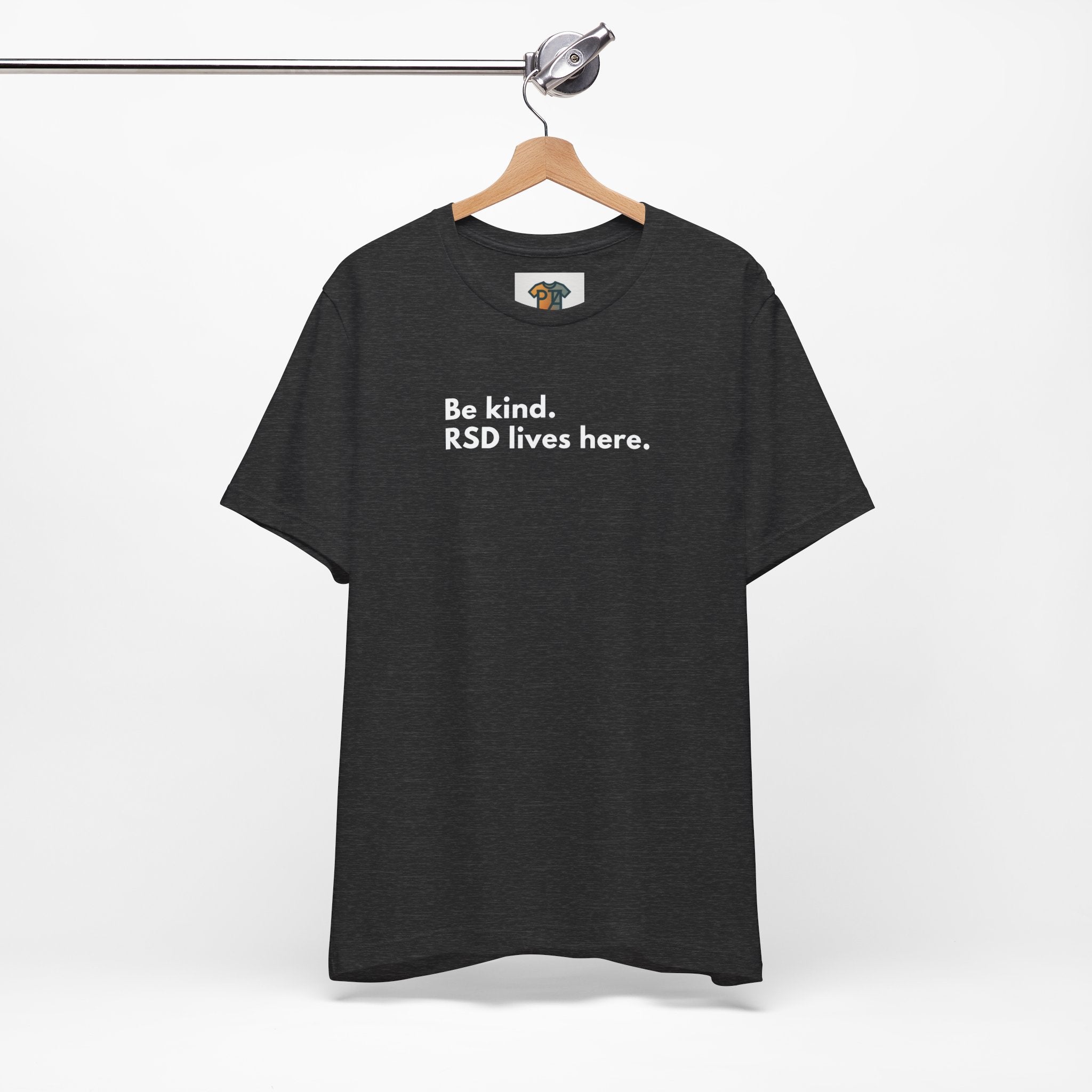 Funny ADHD RSD T-Shirt “Be Kind. RSD Lives Here” – Neurodivergent Shirt Australia, ADHD Awareness Tee, Mental Health Graphic T-Shirt, Bella Canvas 3001 AU