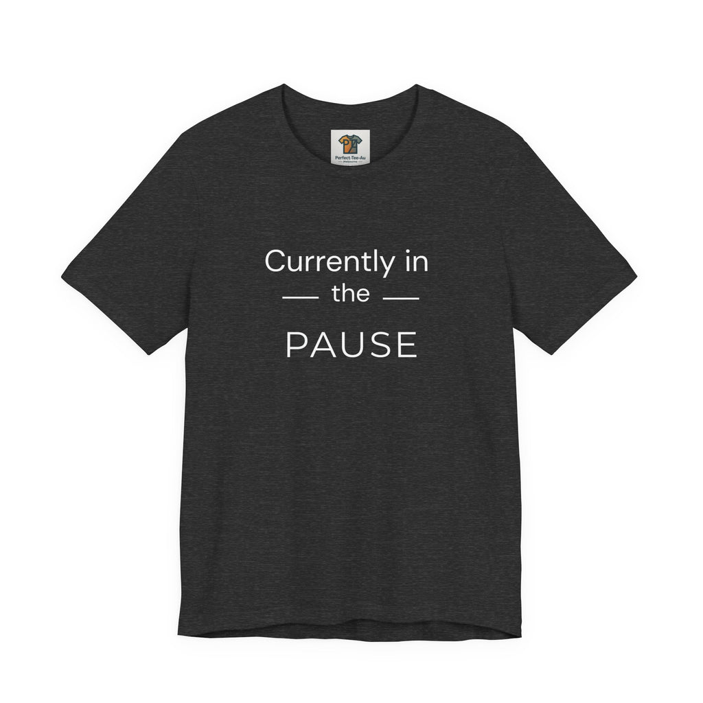 Currently in the Pause T-Shirt | Funny Menopause Shirt for Women | Perimenopause Humor Tee | Midlife Women Graphic Tee