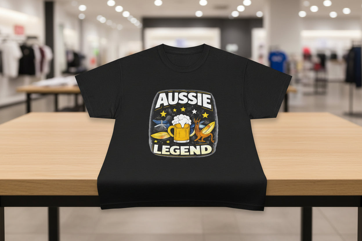 Aussie Legend T-Shirt – Beer & Surf Retro Graphic Tee
