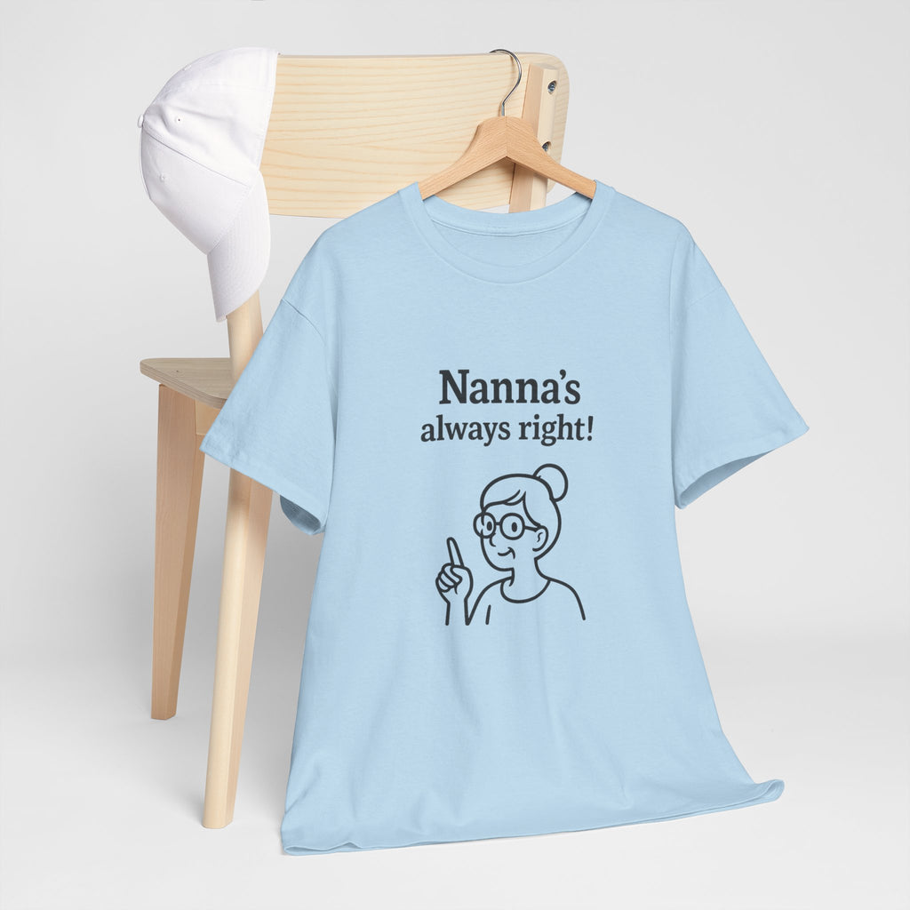 Nanna’s Always Right Shirt, Funny Grandma Graphic T-Shirt