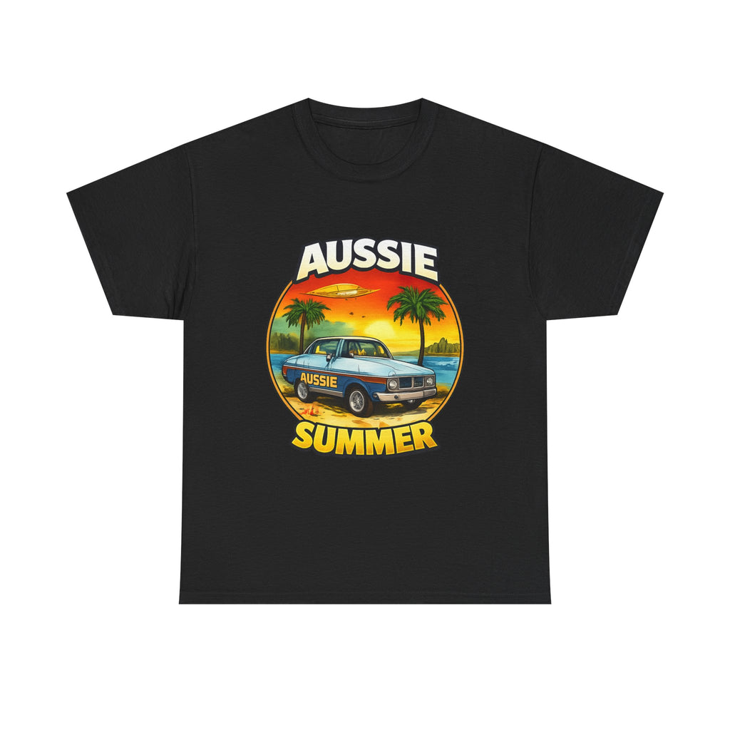 Aussie Summer Car T-Shirt | Retro Coastal Ute Graphic Tee | Vintage Road Trip Shirt | Australian Beach Style Tee