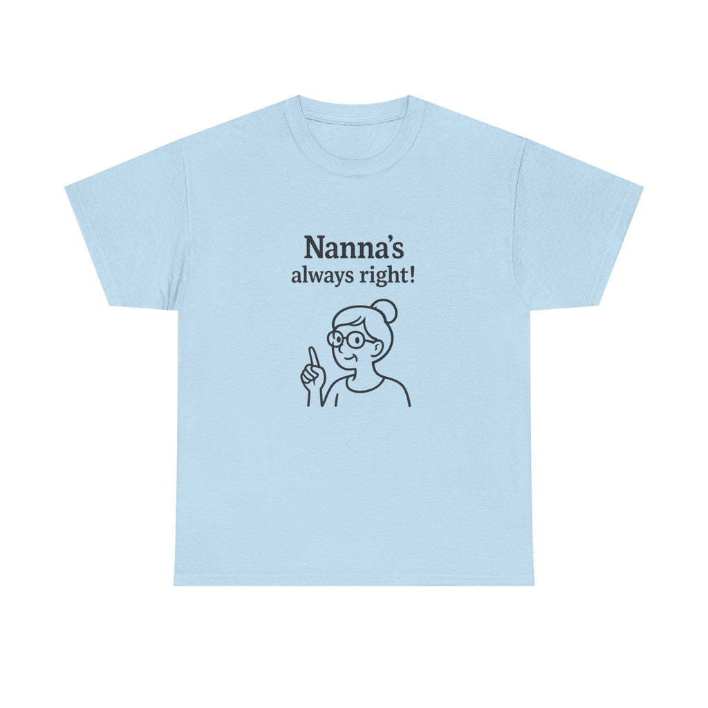 Nanna’s Always Right Shirt, Funny Grandma Graphic T-Shirt