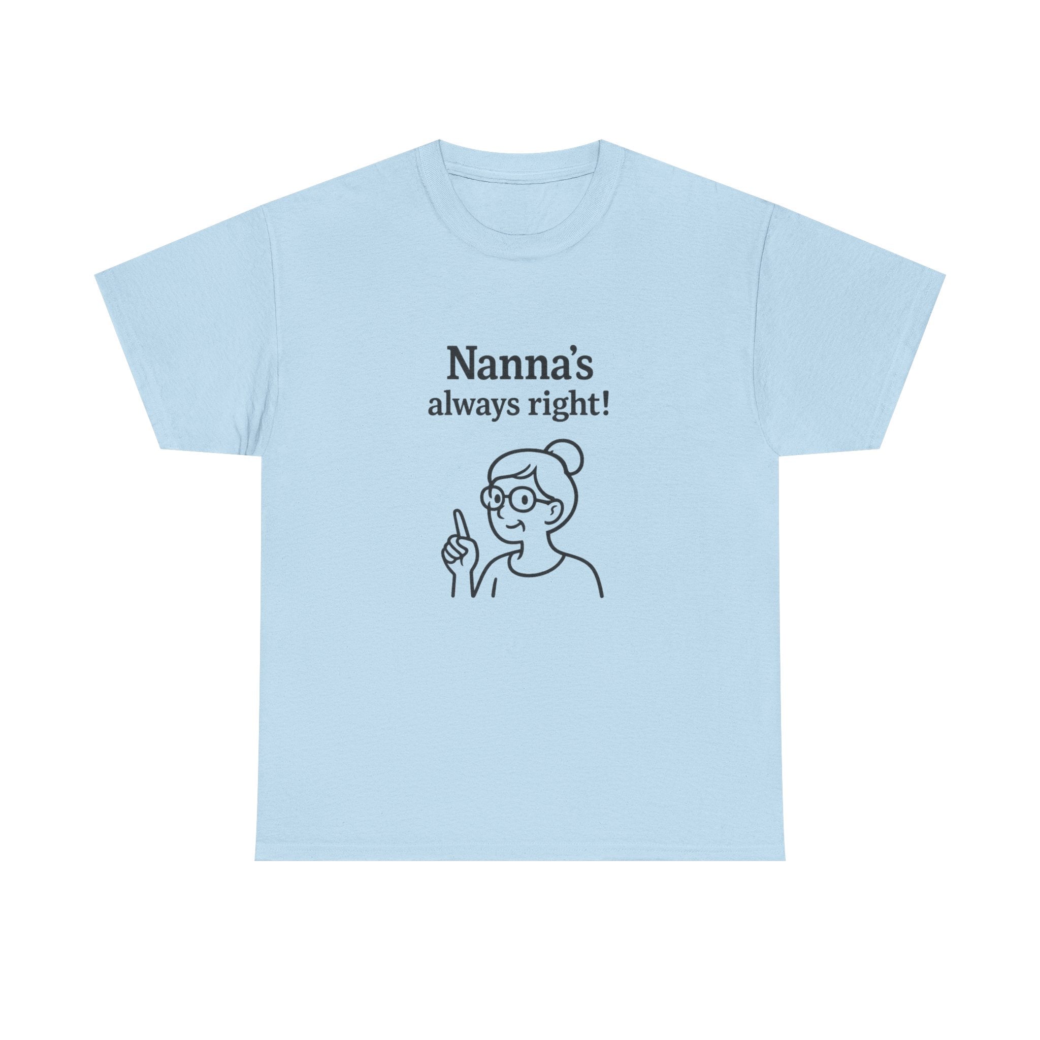 Nanna’s Always Right Shirt, Funny Grandma Graphic T-Shirt
