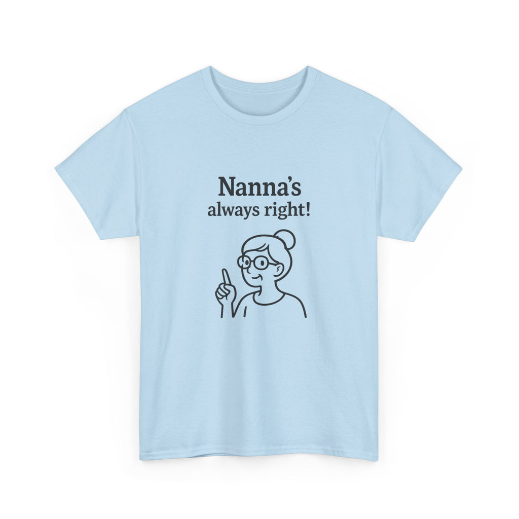 Nanna’s Always Right Shirt, Funny Grandma Graphic T-Shirt