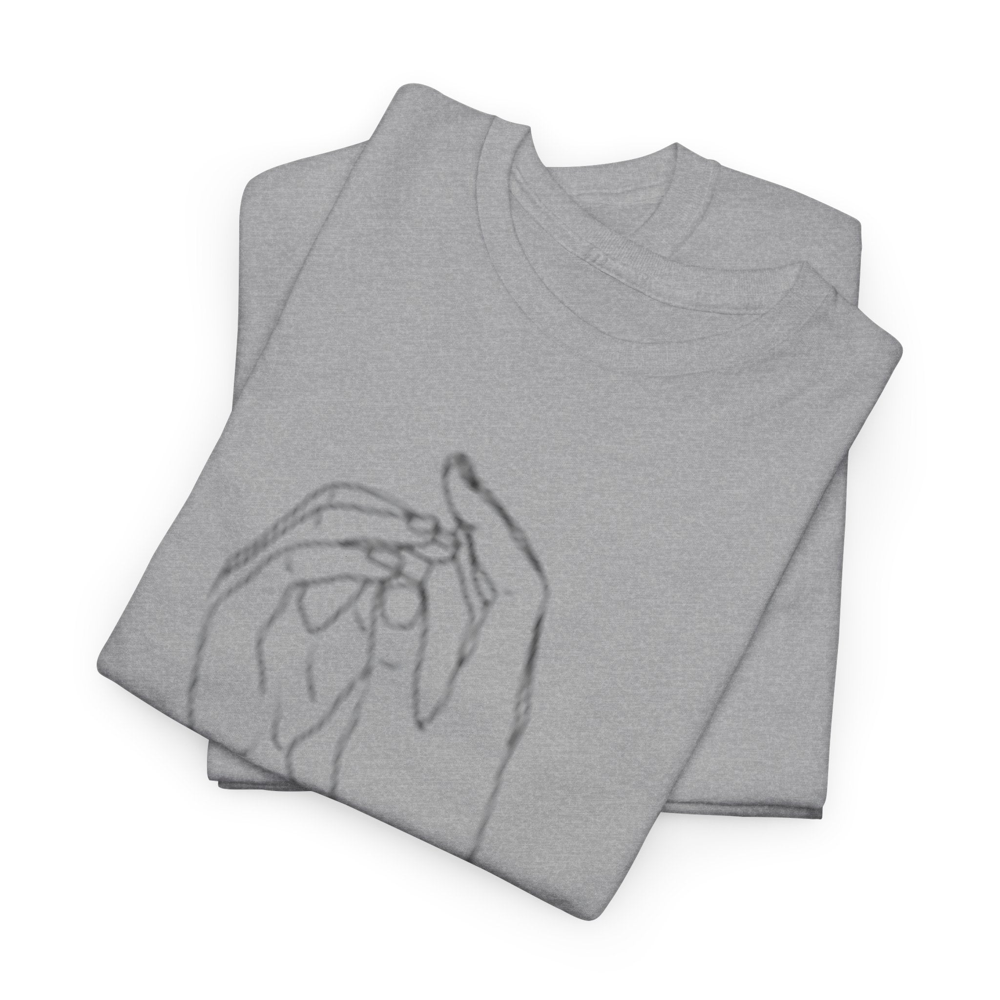 Abstract One-Line Couple Hand-Holding Tee – Modern Minimalist Valentine’s Gift
