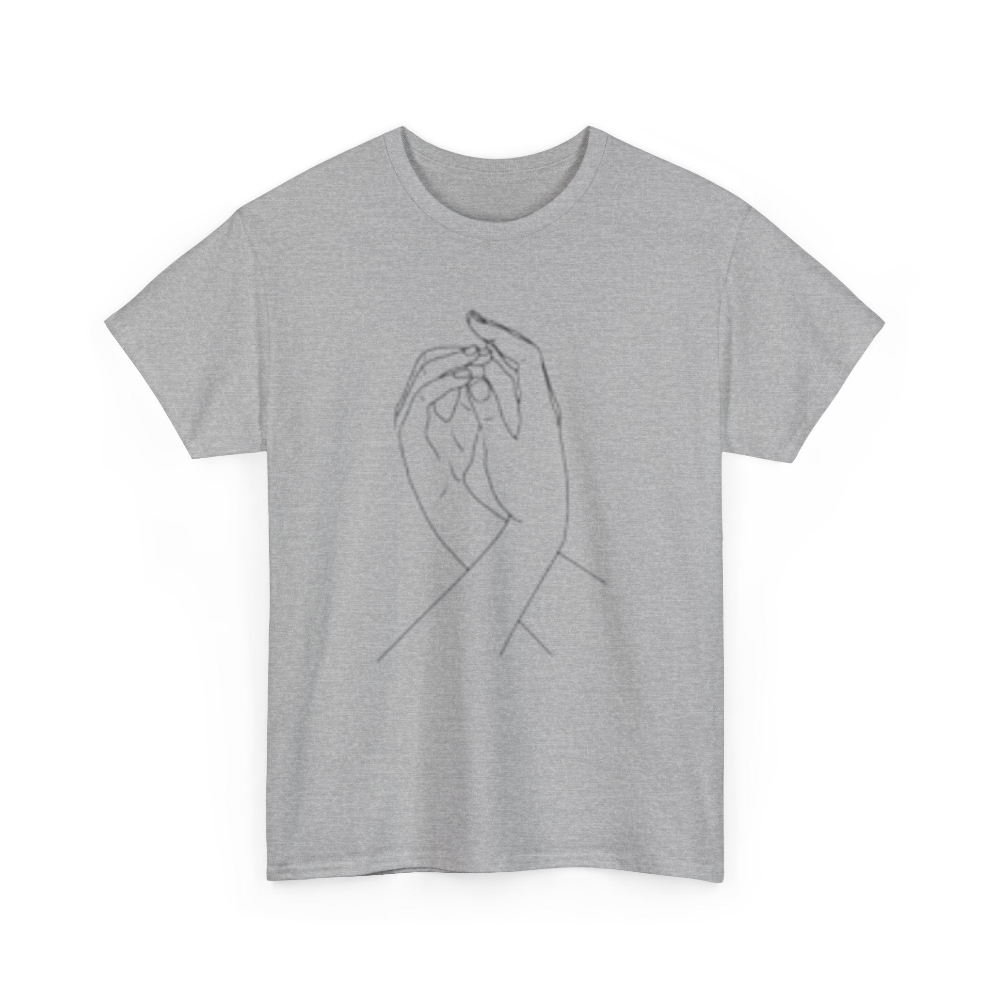 Abstract One-Line Couple Hand-Holding Tee – Modern Minimalist Valentine’s Gift