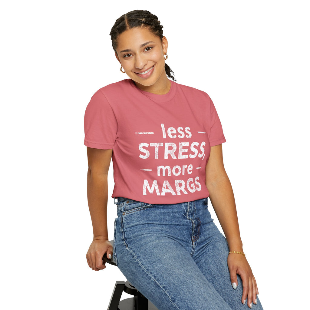 Less Stress More Margs T-Shirt — Funny Margarita Relaxation Tee