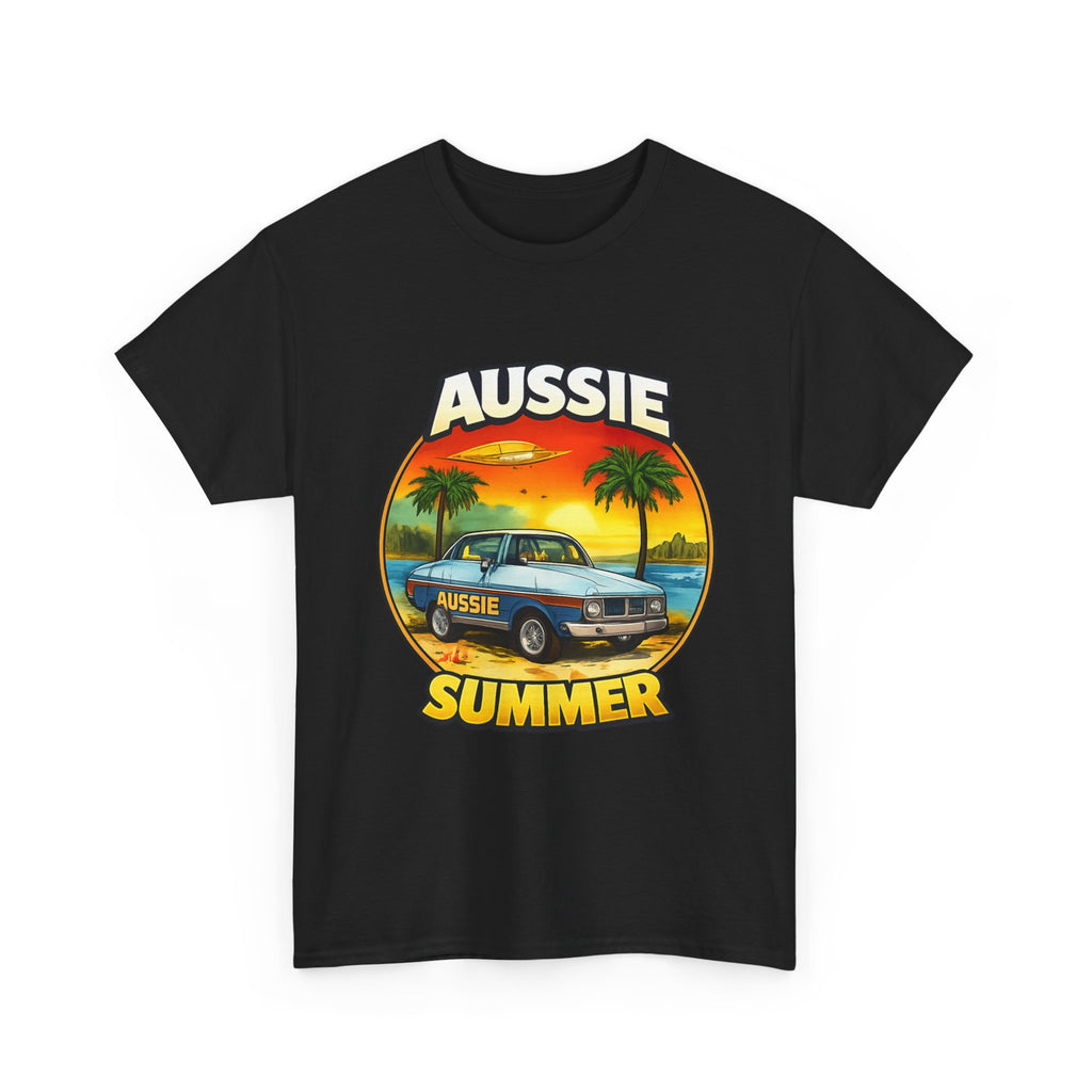 Aussie Summer Car T-Shirt | Retro Coastal Ute Graphic Tee | Vintage Road Trip Shirt | Australian Beach Style Tee