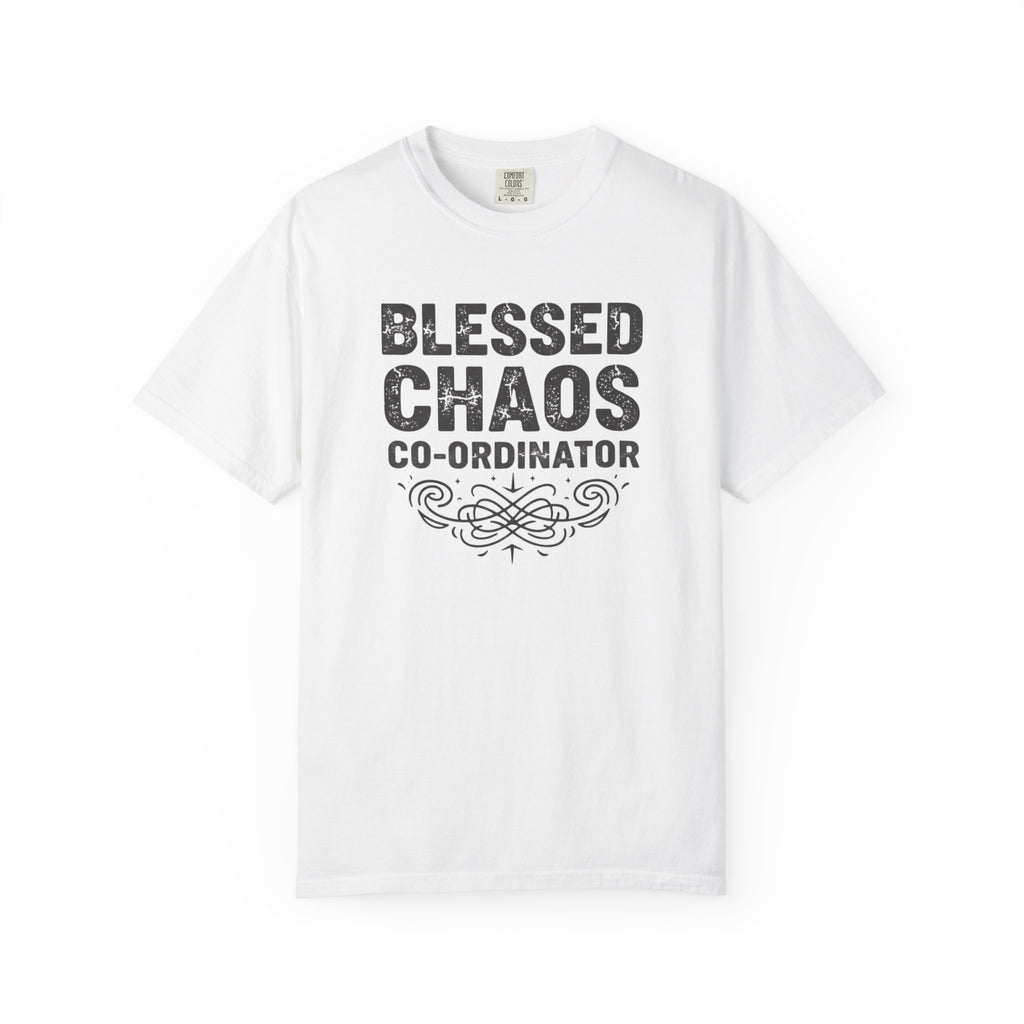 Blessed Chaos Coordinator Shirt – Funny Mum Life Graphic Tee, Busy Mama T-Shirt, Chaos Manager Top, Cute Motherhood Gift for Moms