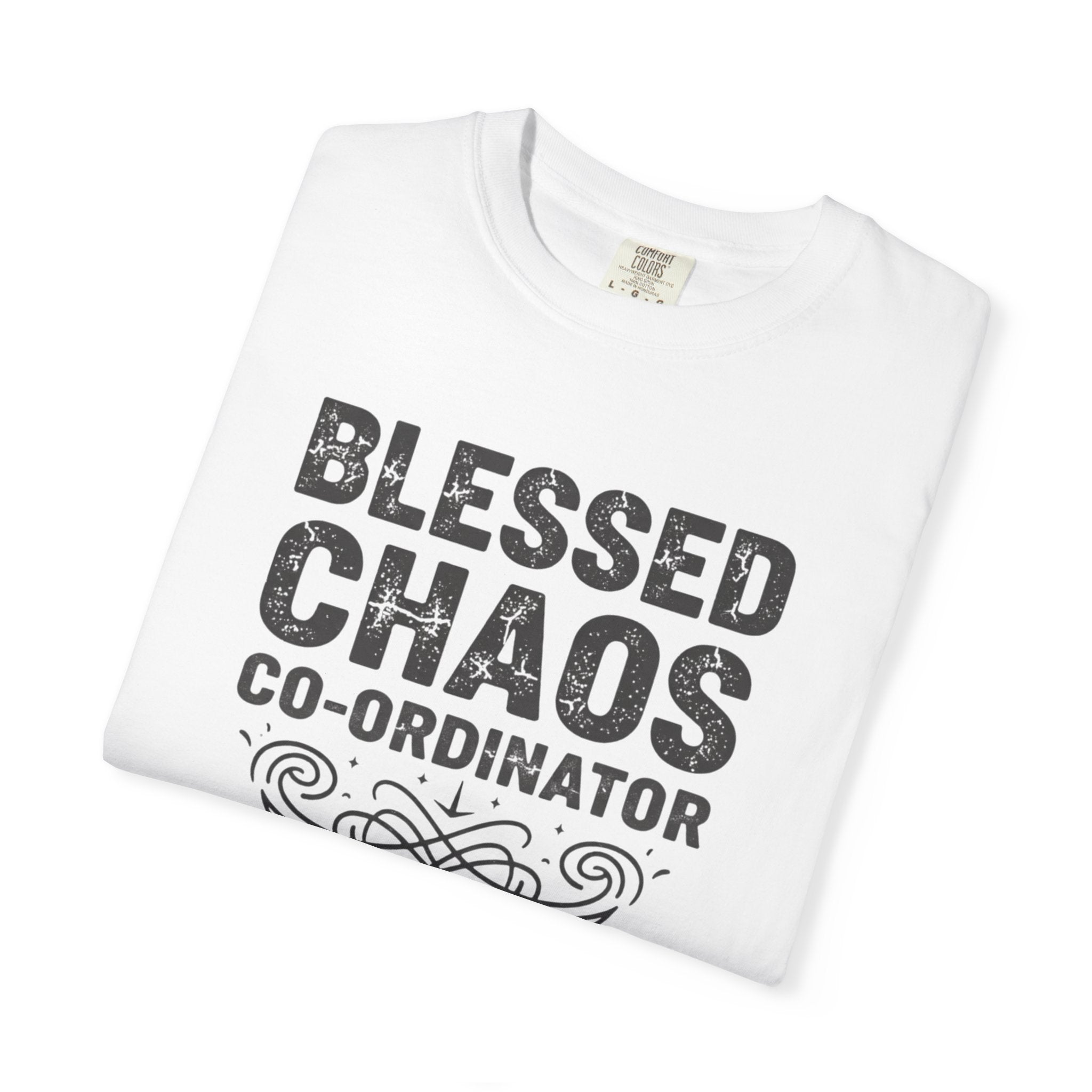 Blessed Chaos Coordinator Shirt – Funny Mum Life Graphic Tee, Busy Mama T-Shirt, Chaos Manager Top, Cute Motherhood Gift for Moms