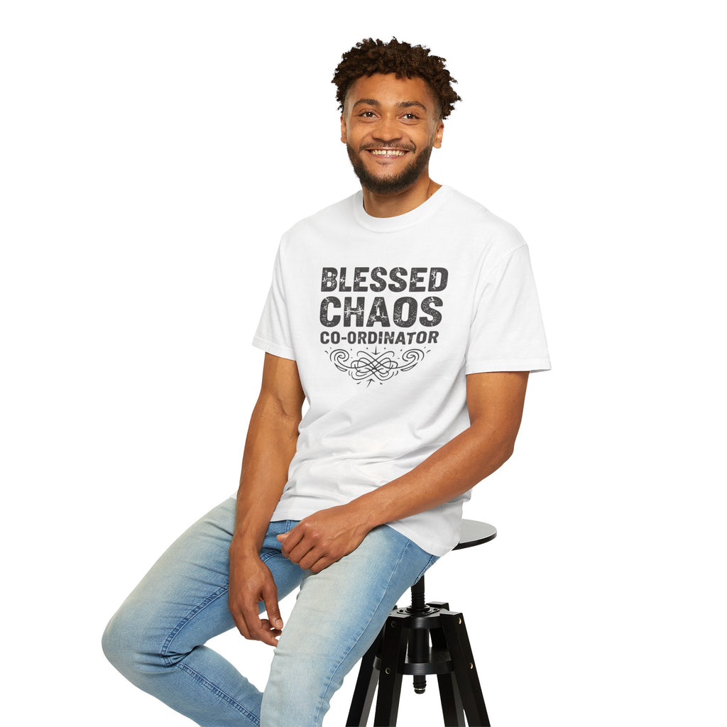 Blessed Chaos Coordinator Shirt – Funny Mum Life Graphic Tee, Busy Mama T-Shirt, Chaos Manager Top, Cute Motherhood Gift for Moms