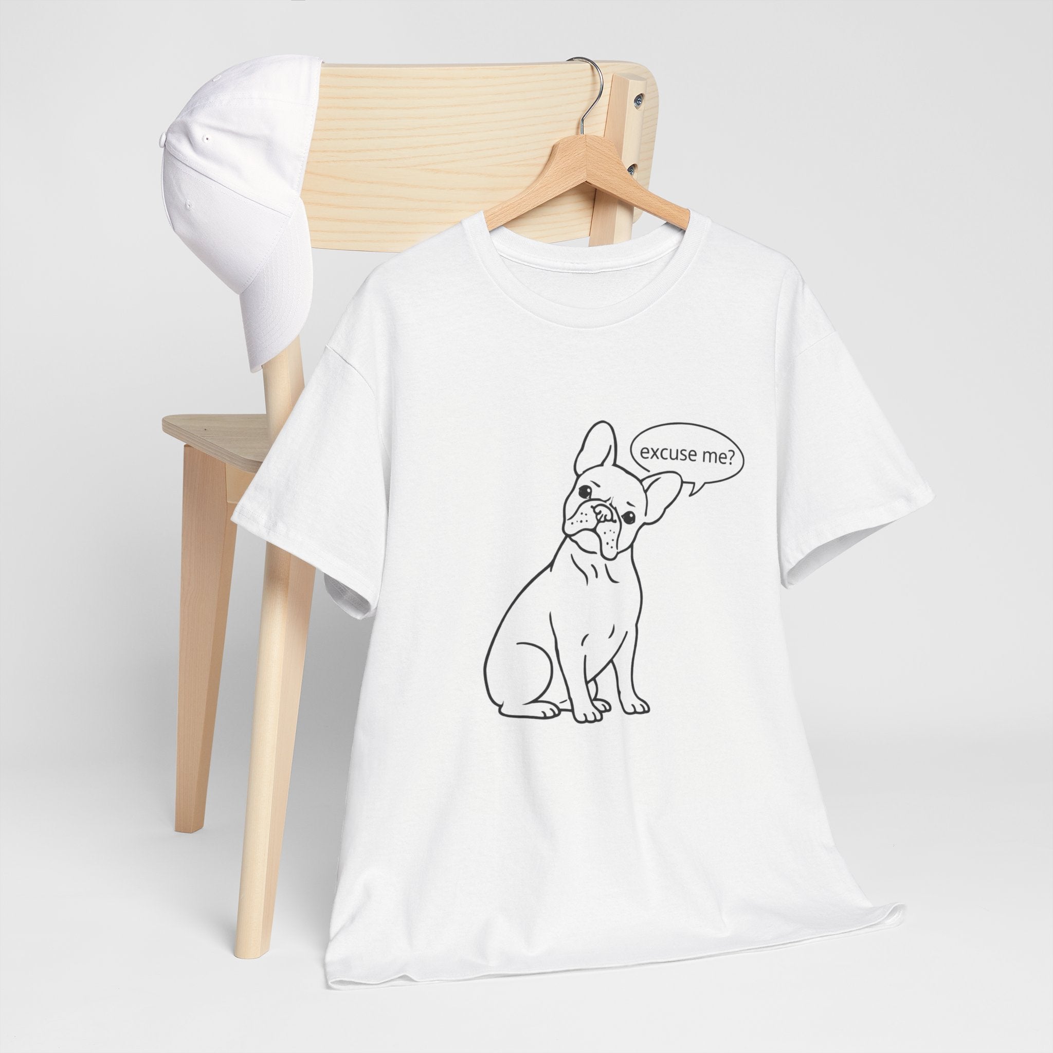 French Bulldog "Excuse Me?" T‑Shirt — Cute Dog Graphic Tee