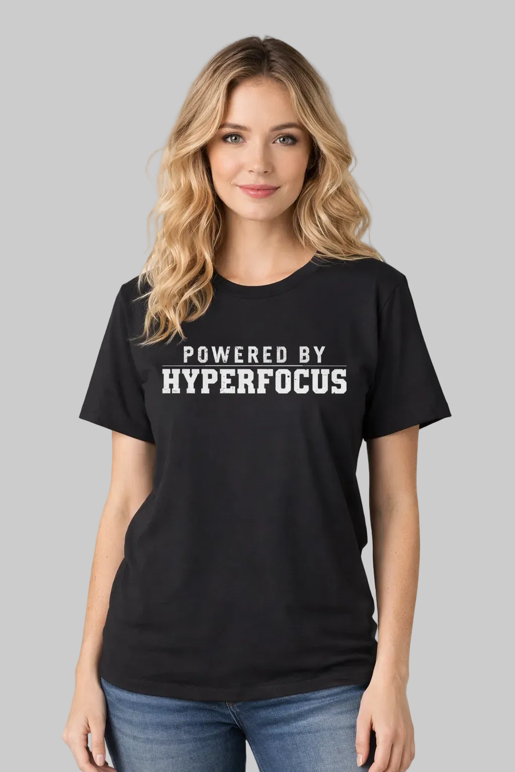 Powered by Hyperfocus T‑Shirt — Men's Oversized Graphic Tee