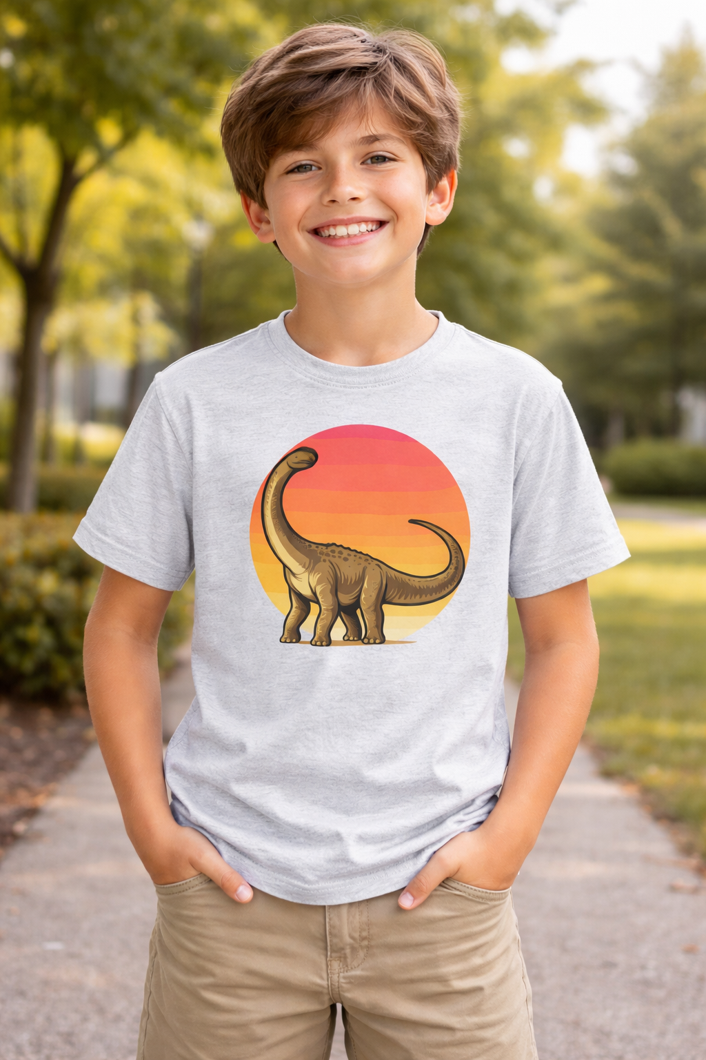 Kids Titanosaurus Dinosaur T-Shirt — Friendly Sauropod Graphic Tee